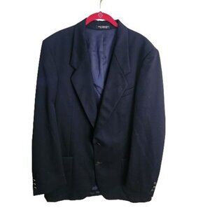 Ron Chereskin Vintage Navy Wool Blazer Sport Jacket Size 42L